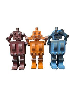 Three Hands Resin Robot Three Wise Robots Hear See Speak No Evil